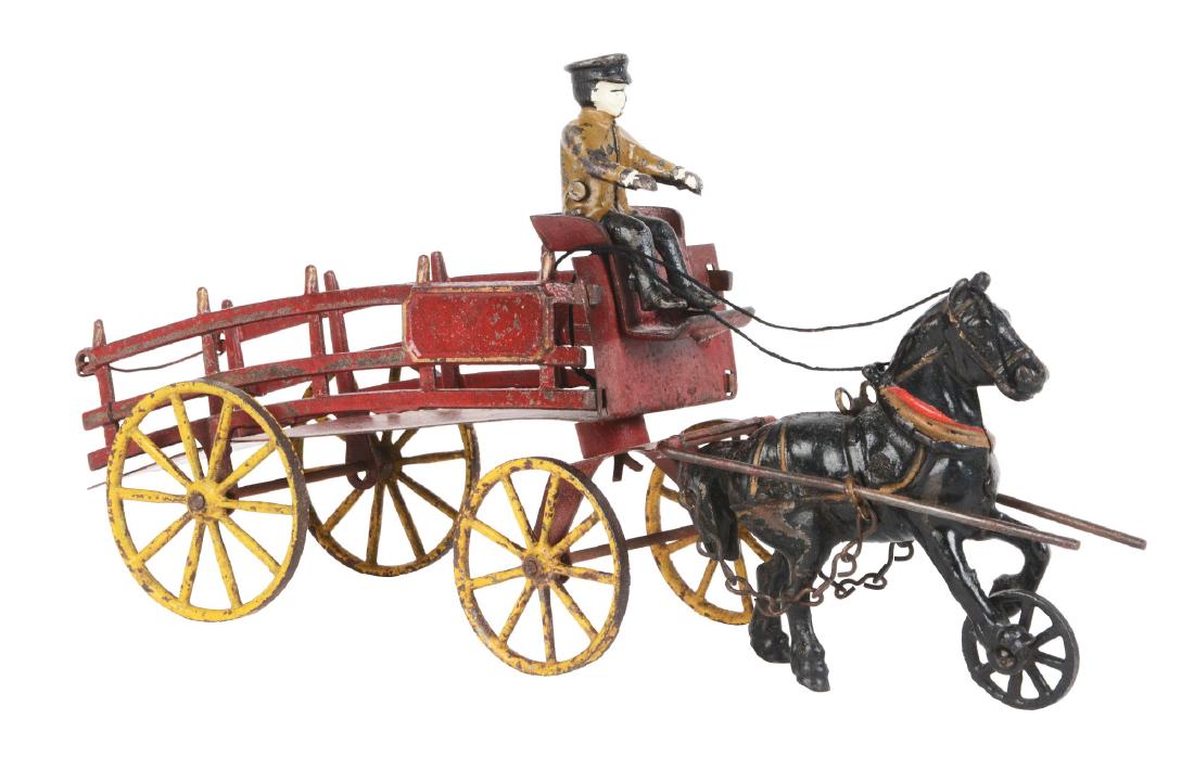 Cast Iron Wilkins Horse Drawn Wagon (1 of 2)