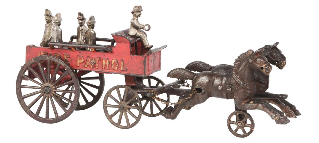 Cast Iron 1930's Kenton Horse Drawn Fire Patrol (1 of 2)