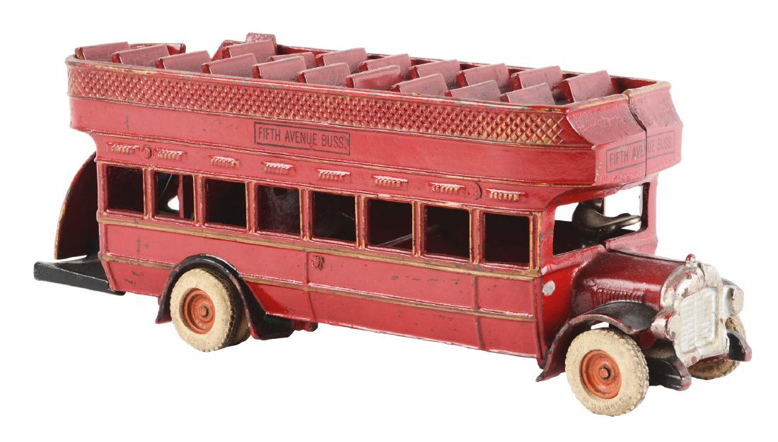 Cast Iron Arcade Double Decker 5th Avenue Bus. (1 of 4)