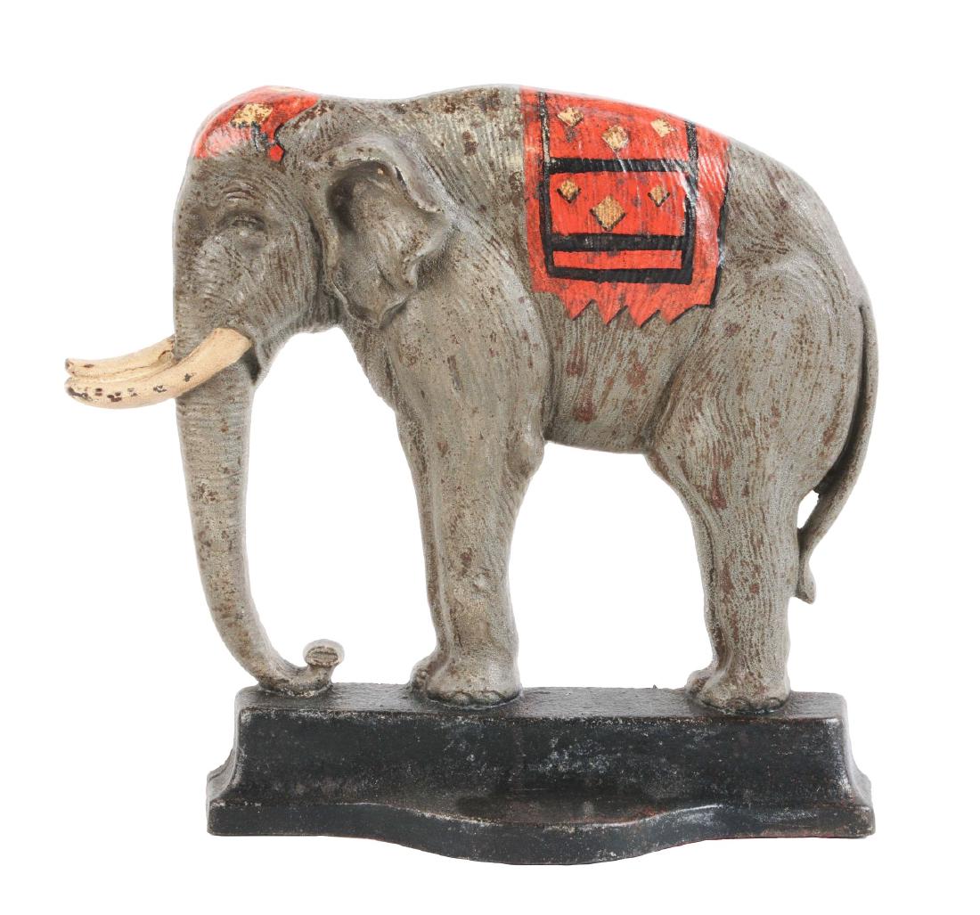 Cast Iron Elephant Doorstop. (1 of 2)
