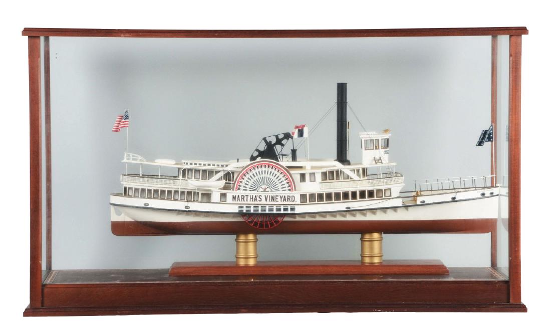 Martha's Vineyard Paddle Boat Model Ship. (1 of 5)