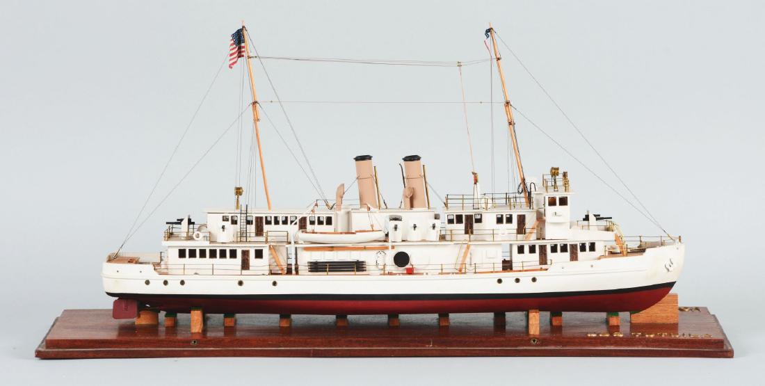 Wooden USS Tululia Model Ship. (1 of 5)