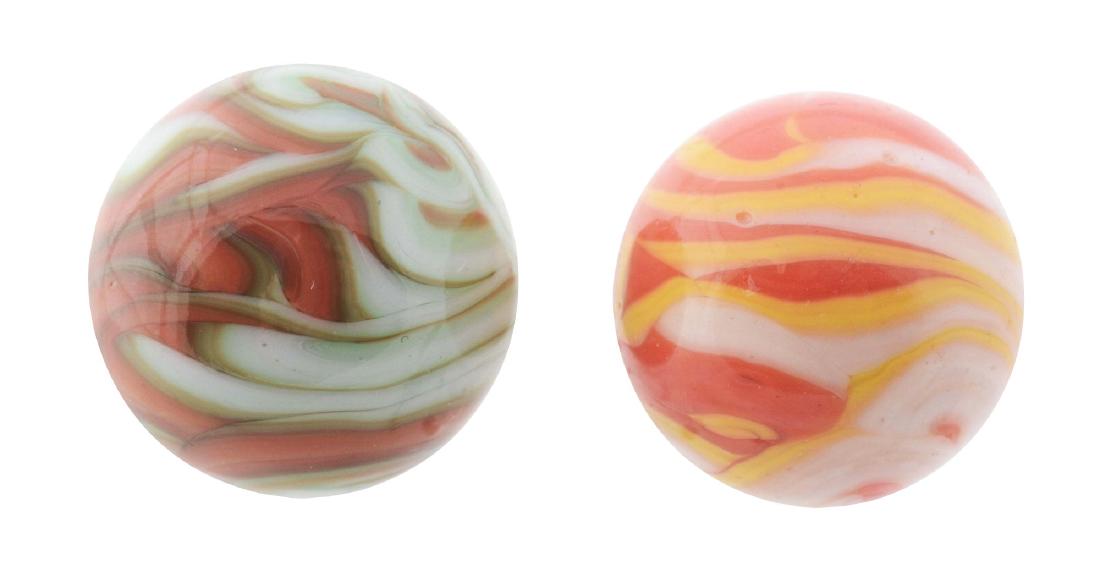 Lot of 2: Christensen Agate Flame Marbles. (1 of 4)