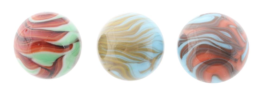 Lot of 3: Christensen Agate Flame Marbles. (1 of 4)