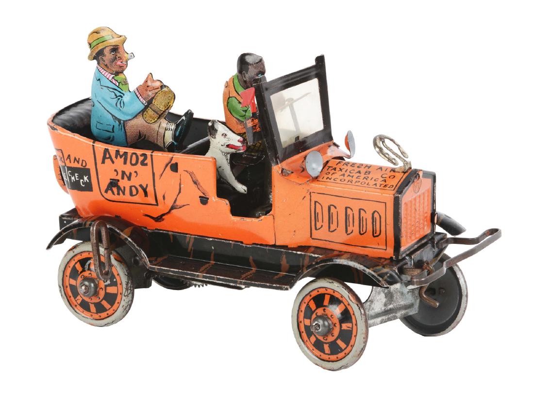 Marx Tin Litho Wind Up Amos 'N Andy Taxi Toy. (1 of 2)