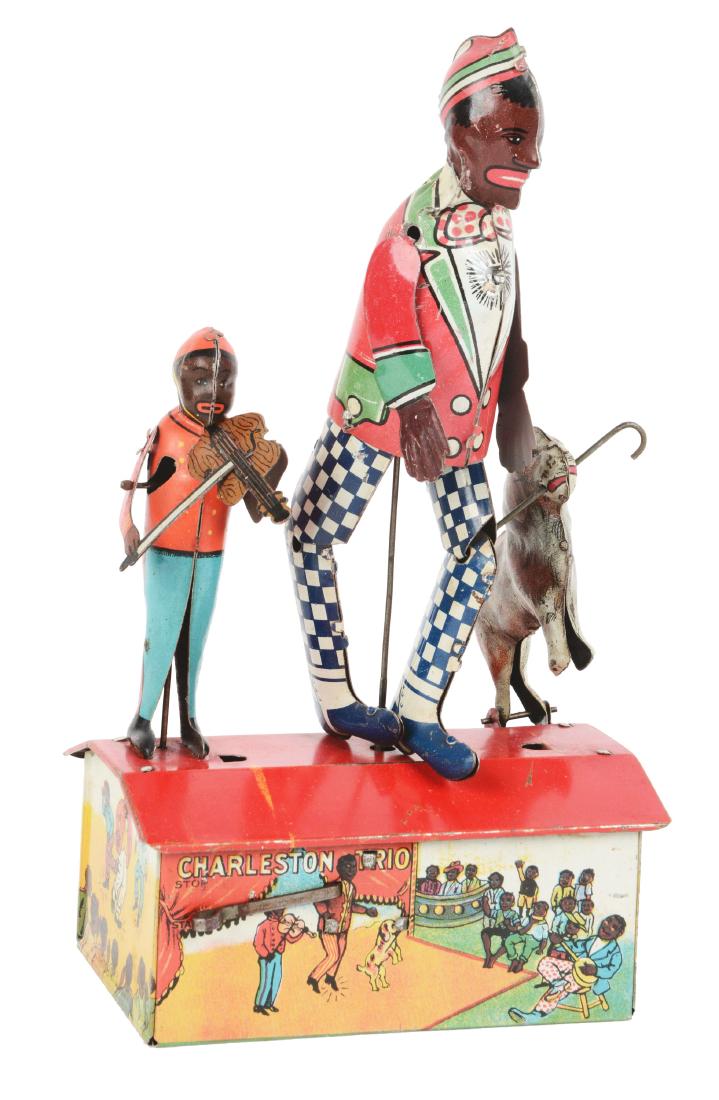 Marx Tin Litho Wind Up Charleston Trio Roof Dancing (1 of 2)