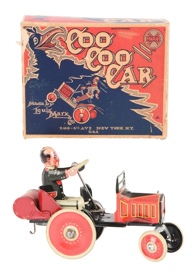 Marx Tin Litho Wind Up Coo Coo Car. (1 of 2)