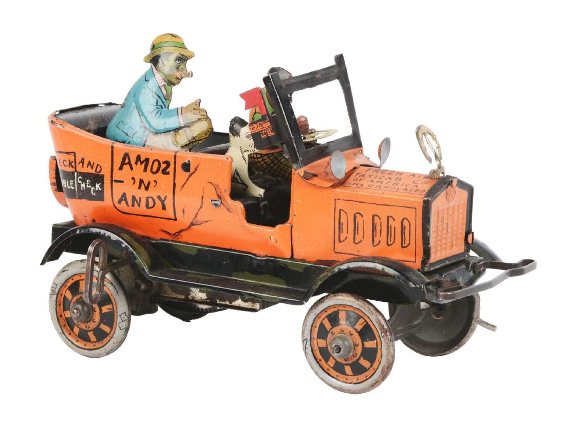 Marx Tin Litho Wind Up Amos 'N Andy Taxi. (1 of 2)
