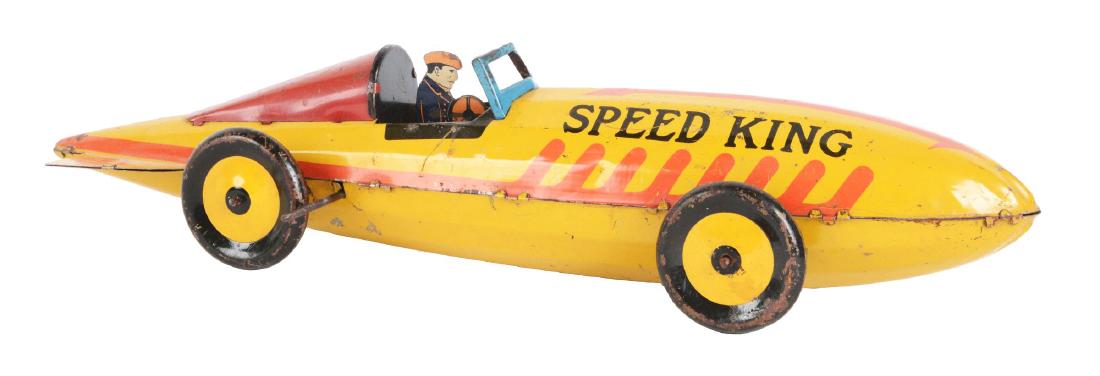 Marx Tin Litho Wind Up Speed King Race Car. (1 of 4)