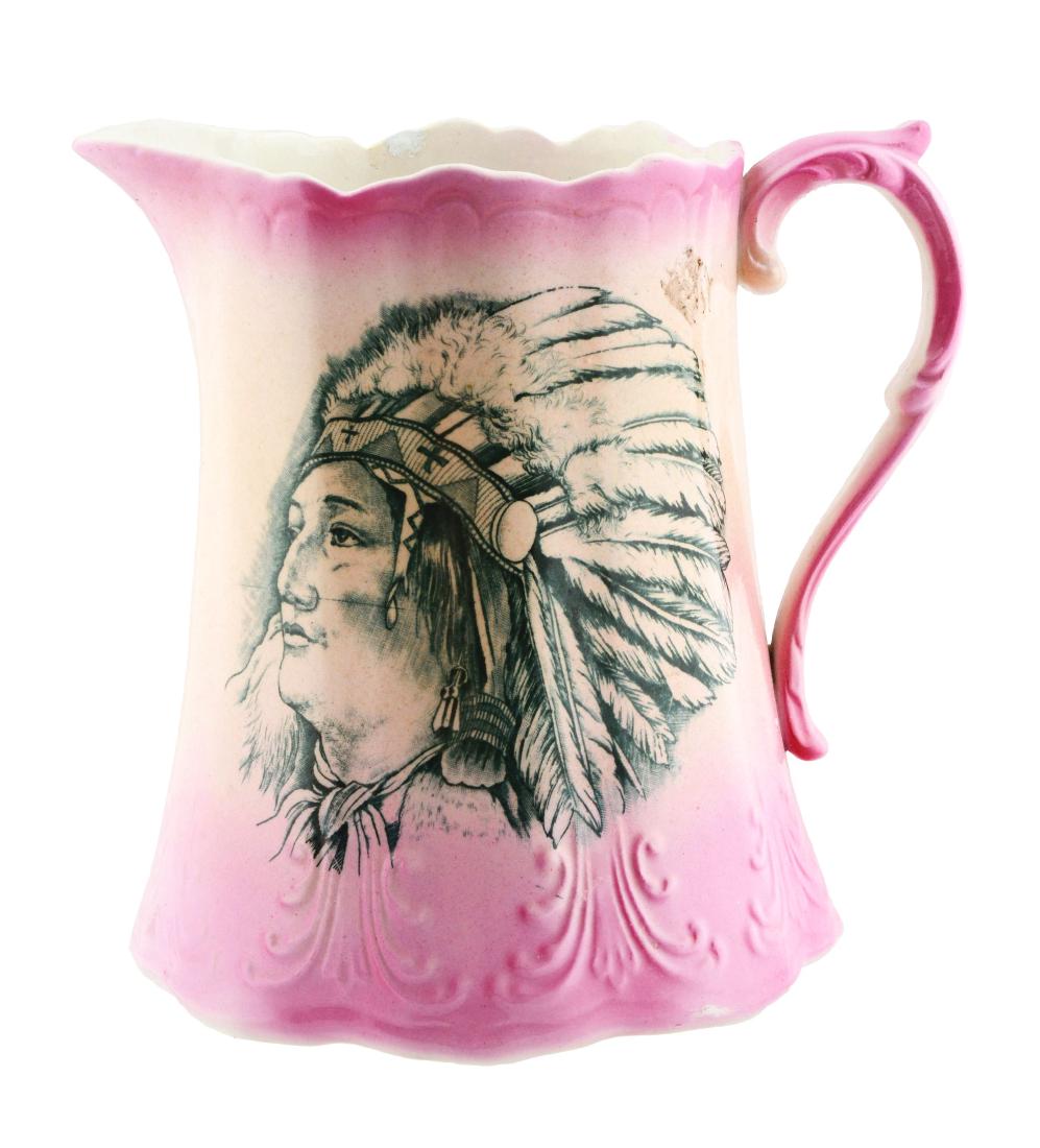 Native American Chief Ceramic Milk Pitcher. (1 of 4)