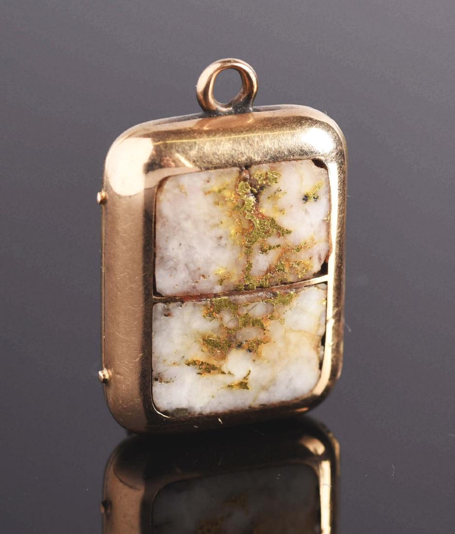 Gold Quartz Locket. (1 of 3)