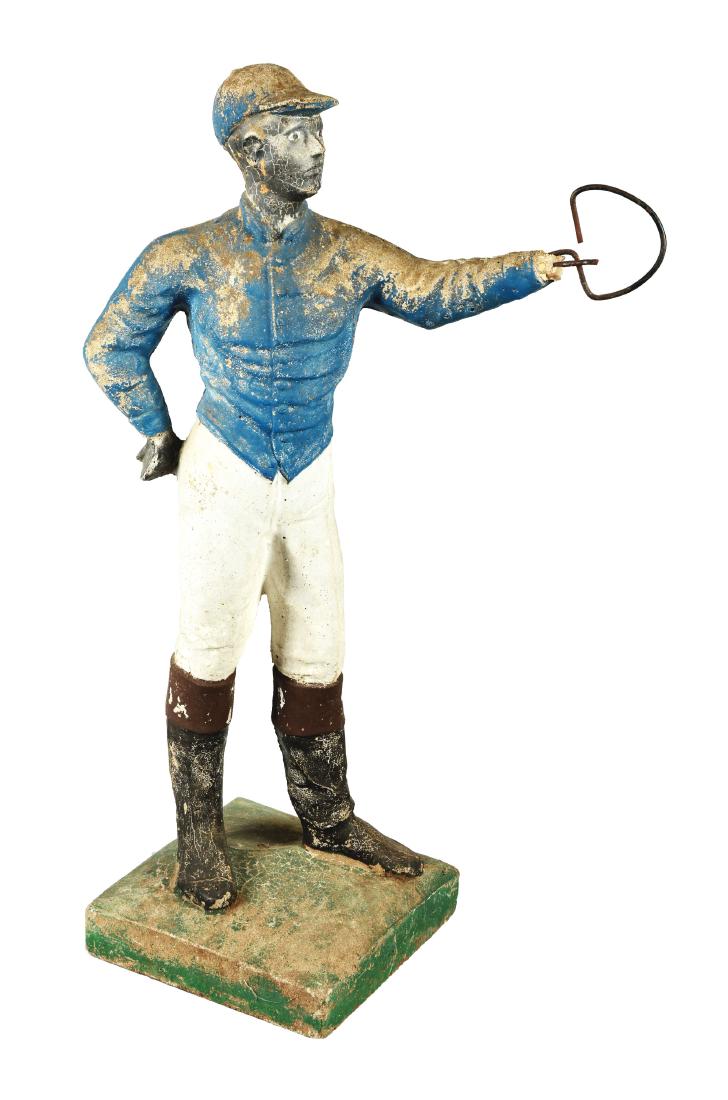 Concrete Lawn Jockey.