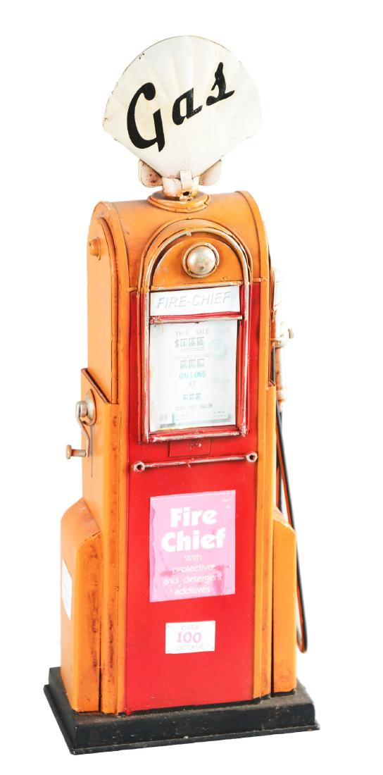 Miniature Fire Chief Gas Pump Coin Bank. (1 of 5)