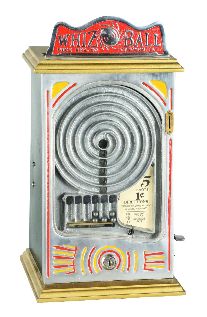 1¢ Pace Mfg. Co. Whiz Ball Counter Top Arcade Game. (1 of 6)