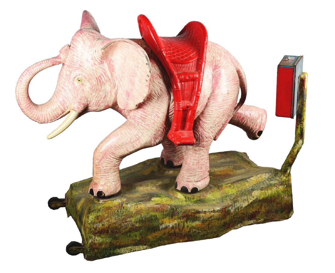 25¢ Pink Elephant Kiddie Ride. (1 of 6)