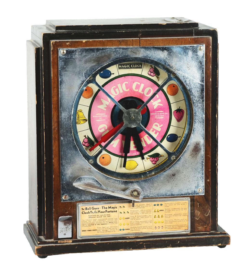 1¢ Keeney And Sons Magic Clock Gum Vendor. (1 of 6)