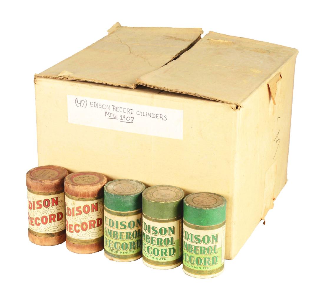 Lot Of 47: Edison Amberol Cylinders. (1 of 3)