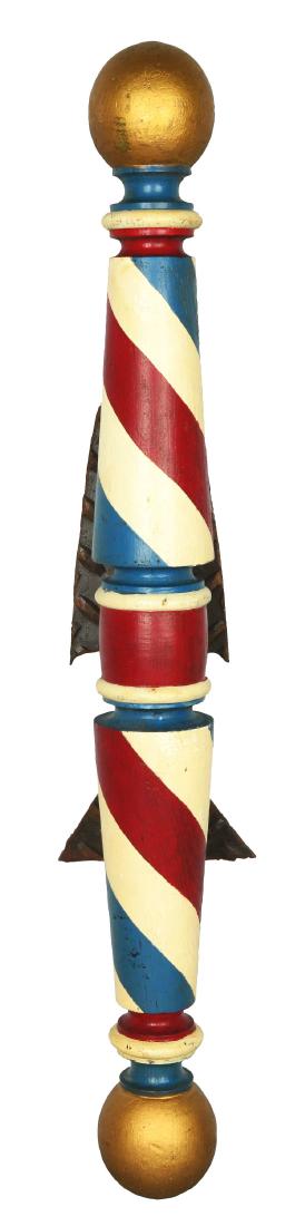 Wooden Barber Pole. (1 of 5)