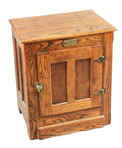 White Clad Simmons Hardware Co Oak Ice Box Jan 28 2018 Dan Morphy Auctions In Nevada White Clad Simmons Hardware Co Oak Ice, White Clad Simmons Hardware Coffee Table