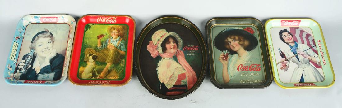 Lot Of 5: Coca-Cola Advertising Trays. (1 of 2)