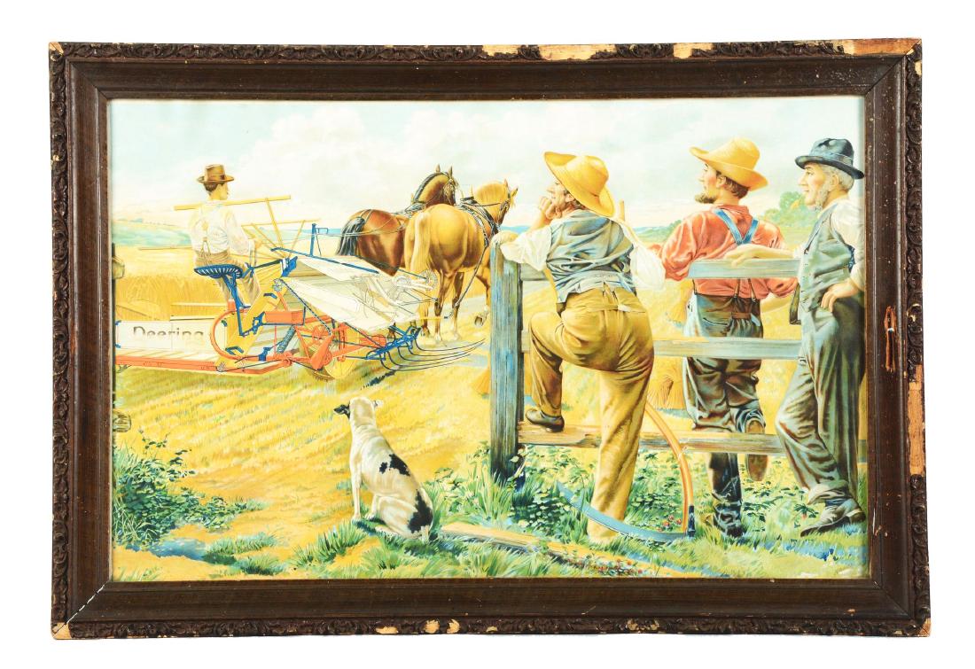 Framed Deering "Ideal" Clipper Advertisement. (1 of 2)