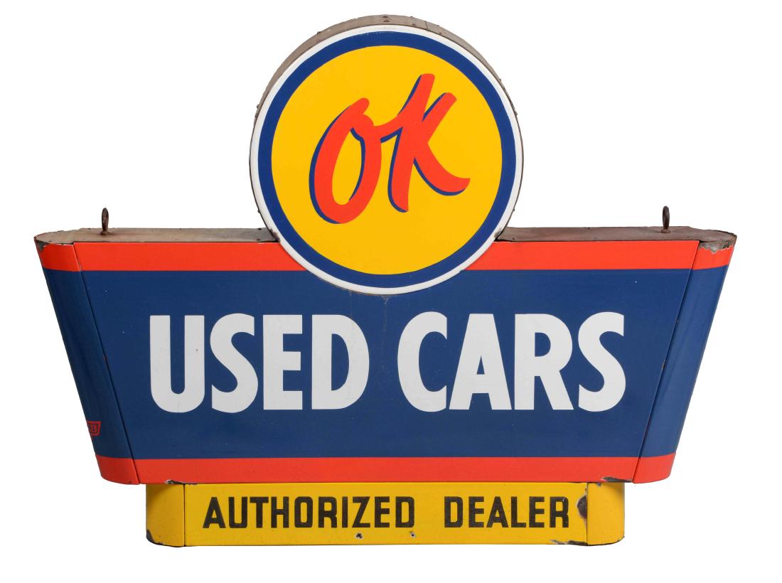 Download Ok Used Cars Authorized Dealer Porcelain Sign On Feb 22 2018 Dan Morphy Auctions In Pa