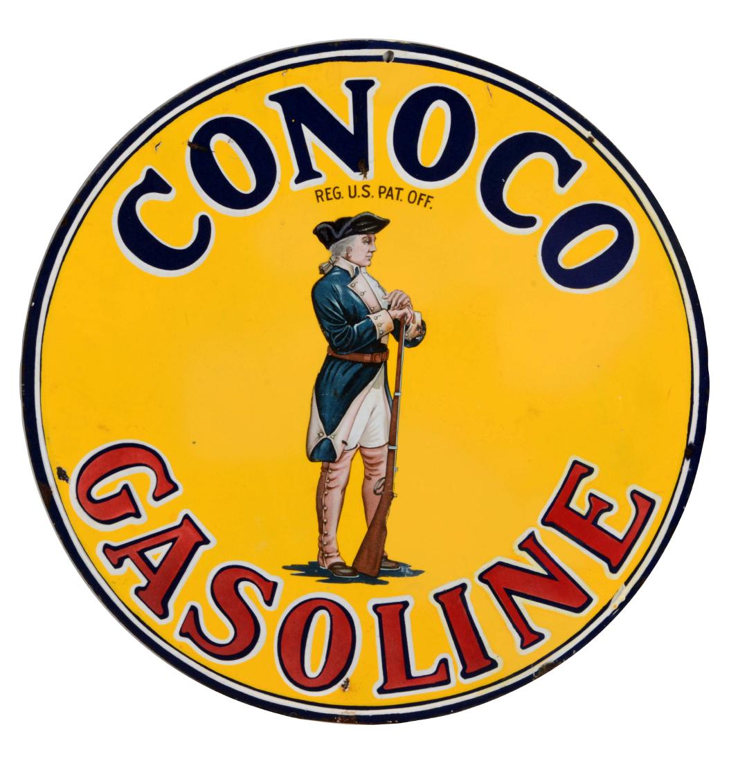Conoco Gasoline with Minuteman Graphic. (1 of 2)