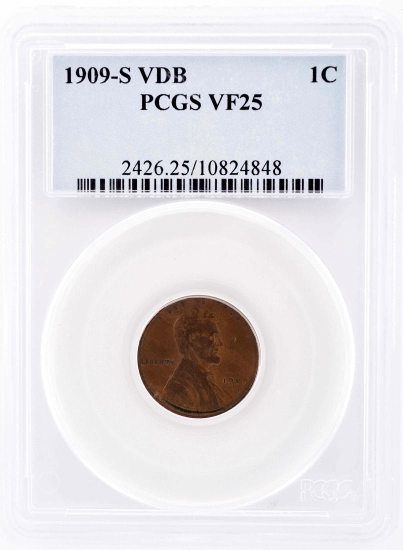 1909-SVDB One Cent Coin.: PCGS VF 25.Condition:Dimensions: Condition: Dimensions: