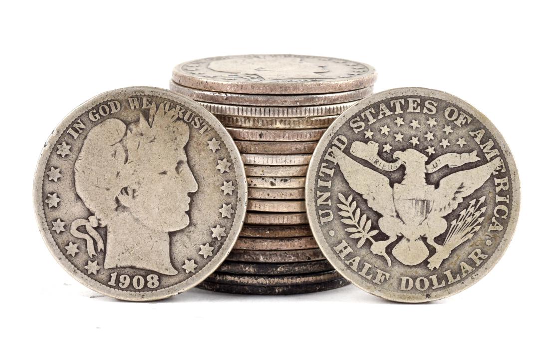 Lot Of 20: Barber Half Dollars. (1 of 1)