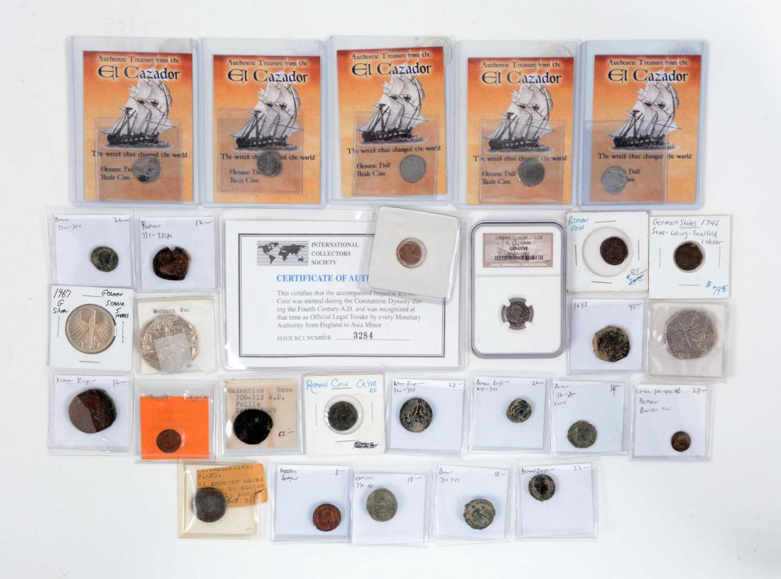 Large Lot Roman Coins & Shipwreck Coins. (1 of 1)