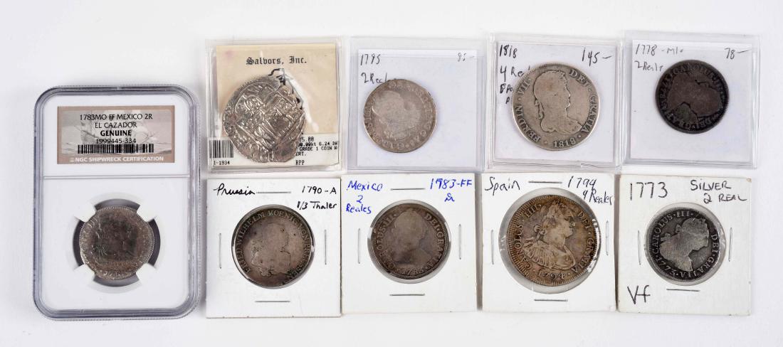 Lot Of 9: Early Foreign Coins. (1 of 1)