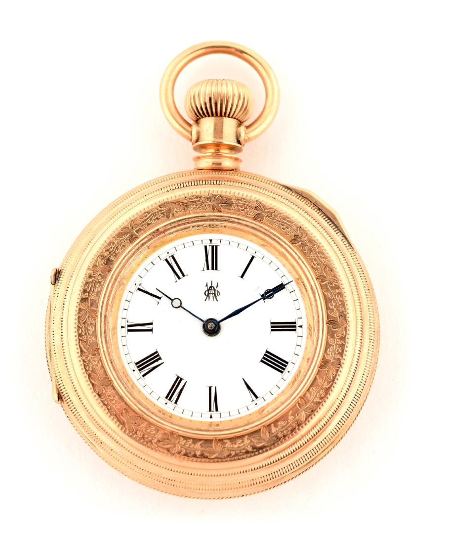 Waltham 14K Gold Open Face Pocket Watch. (1 of 4)