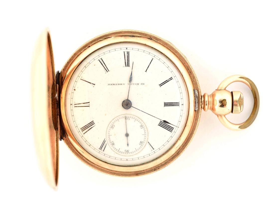Hampden Watch Co. 14K Gold Filled H/C Pocket Watch Size (1 of 5)
