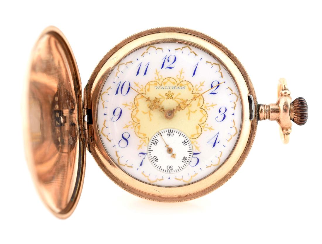 Waltham Gold Filled H/C Pocket Watch W/Birds. (1 of 4)