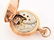 Columbus 14K Gold Filled H/C Pocket Watch W/Diamond. - 4