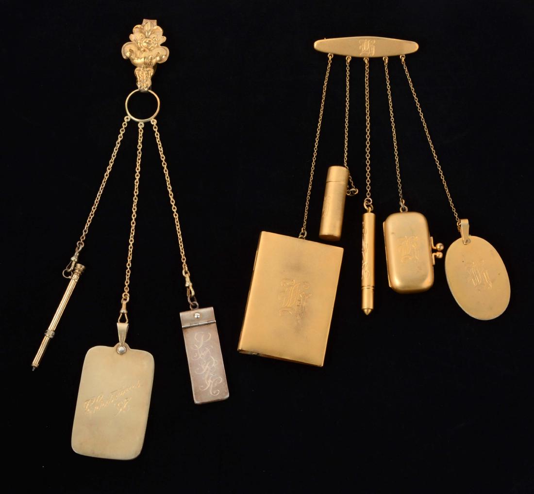 Lot of 2: Antique English Victorian Chatelaines. (1 of 3)
