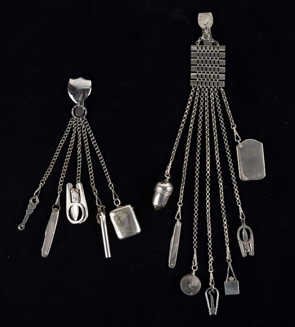 Lot of 2: Antique English Victorian Chatelaines. (1 of 3)