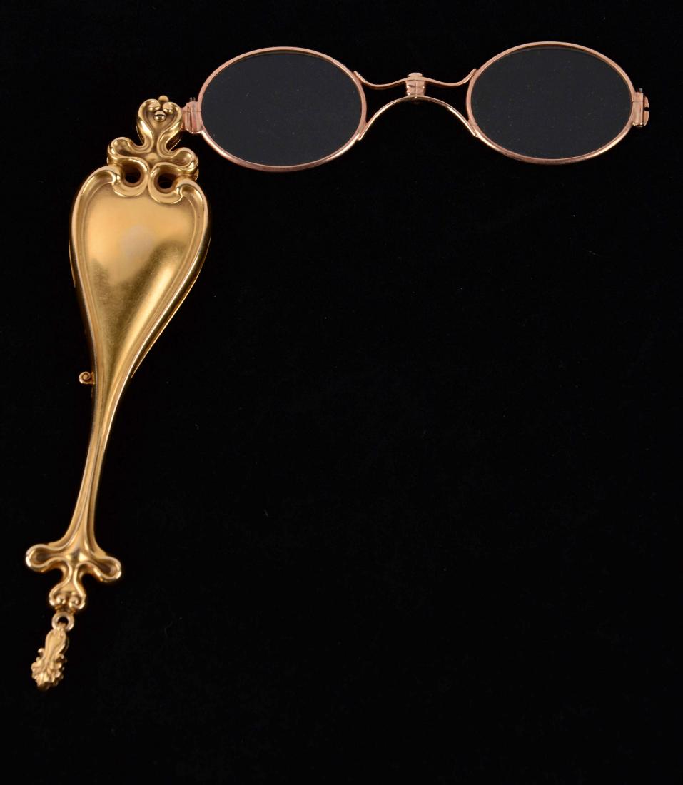 Antique 14K Yellow Gold Lorgnette Opera Glasses. (1 of 3)