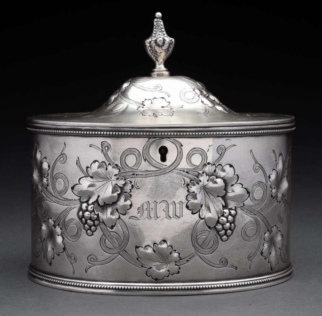 American Silver Tea Caddy. (1 of 5)
