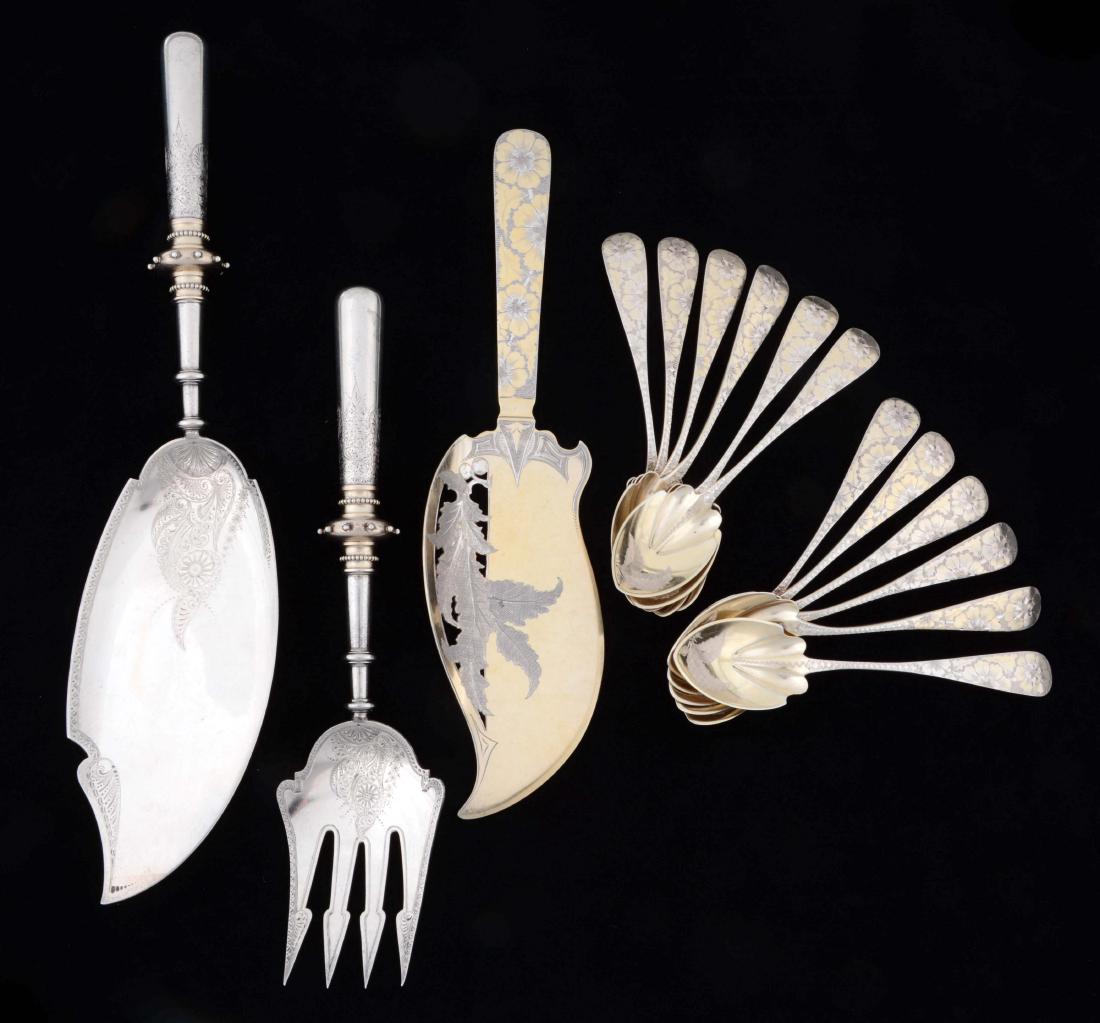 Gorham Sterling Fish Set. (1 of 3)