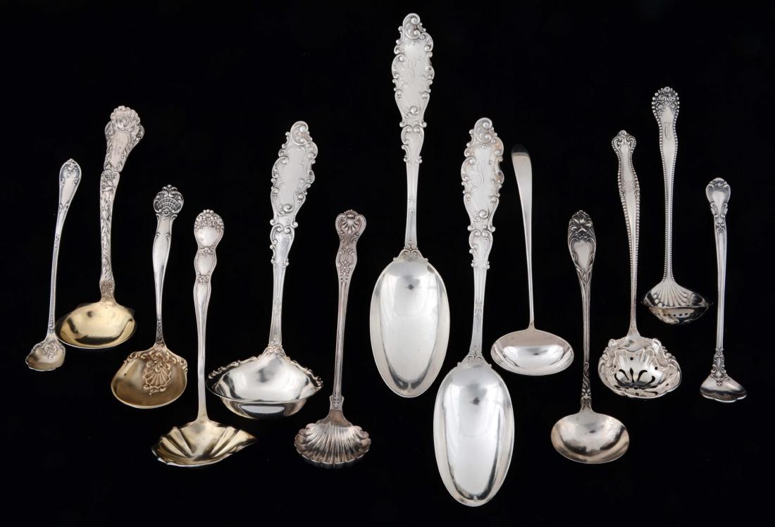 Lot Of 13: Sterling Silver Ladles & Spoons. (1 of 14)