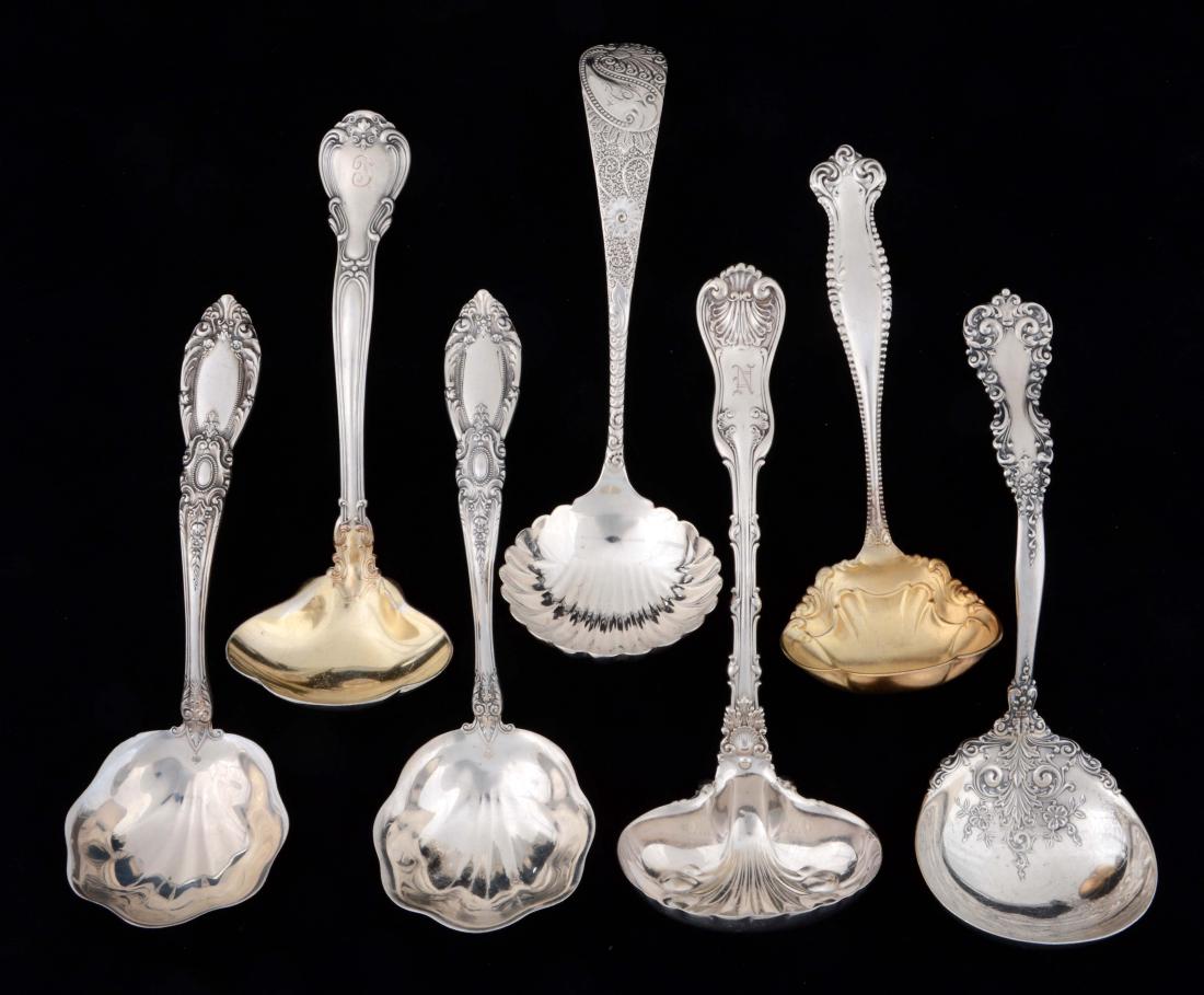 Lot of 7: Sterling Silver Gravy Spoons. (1 of 10)