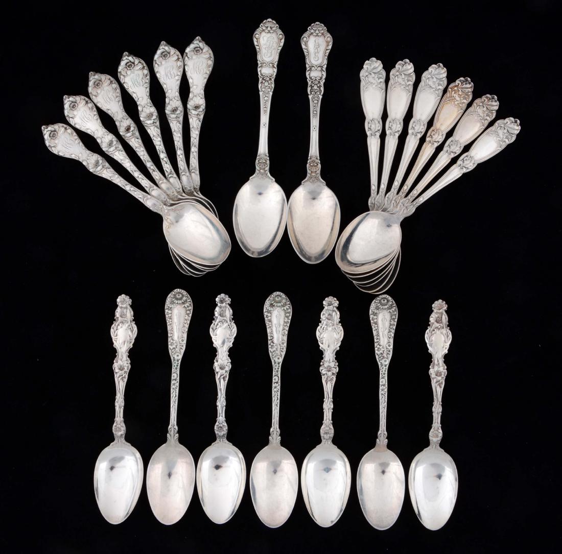 Lot of 21: Sterling Silver Teaspoons. (1 of 6)