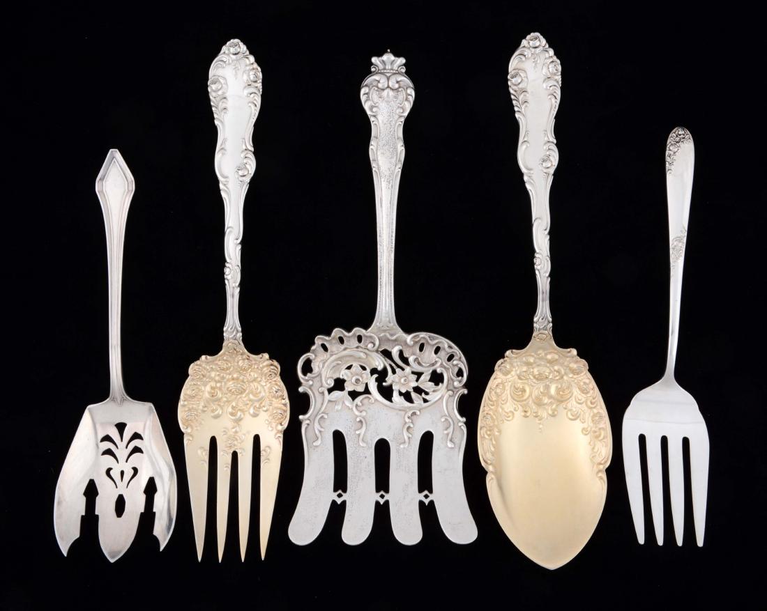 Lot Of 5: Sterling Silver Serving Pieces. (1 of 6)