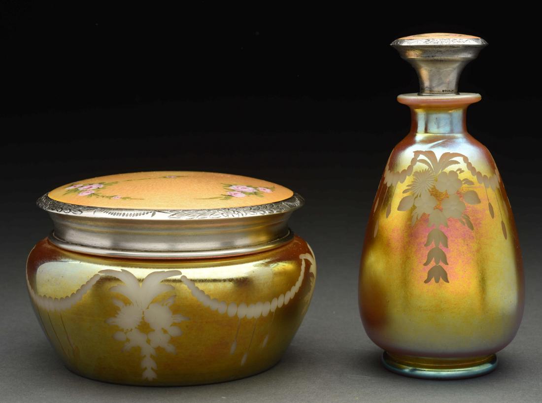 Lot Of 2: Glass Perfume Bottles. (1 of 3)