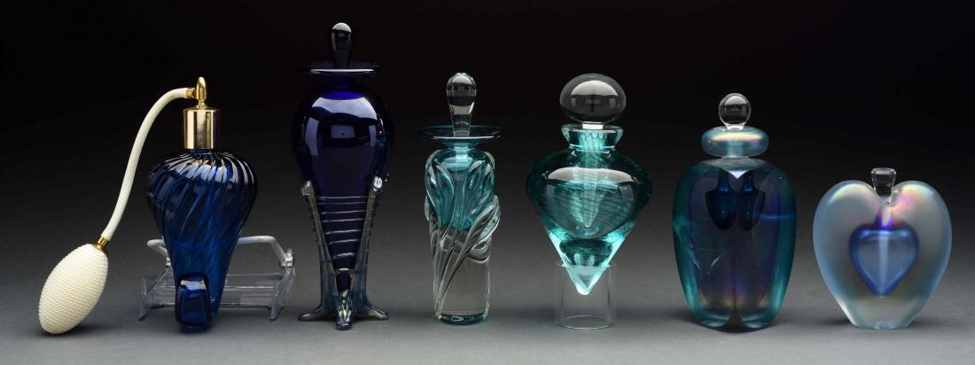 Lot Of 6: Art Glass Perfume Bottles. (1 of 1)