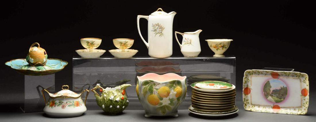 Lot of China Pieces Decorated with Oranges. (1 of 1)