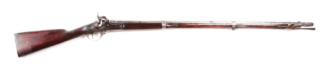(A) U.S. Model 1842 Percussion Musket by Springfield.: Springfield manufactured about 14,265 of these muskets in 1846 and a total of 165,970 between 1844 and 1855. This was the first regulation armory-pattern percussion musket and also the first arm fabri