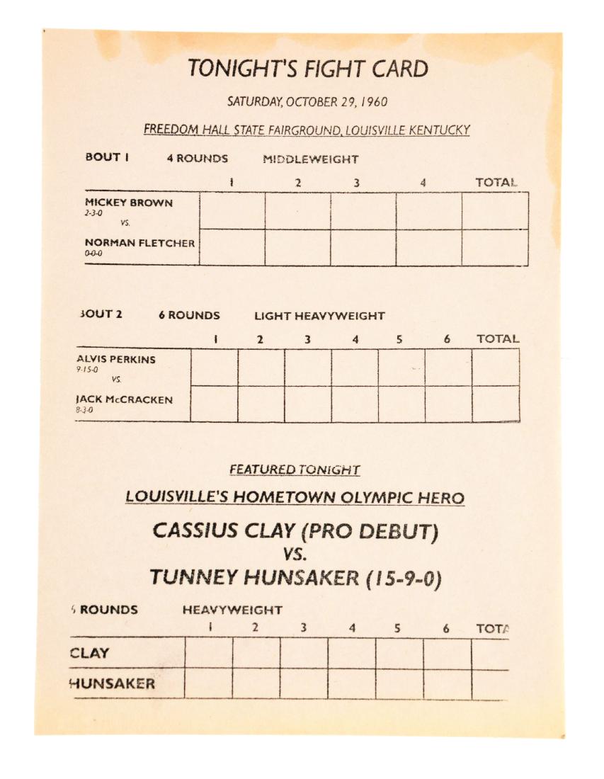 1960 Cassius Clay vs Tunney Hunsaker Program 1st (1 of 2)