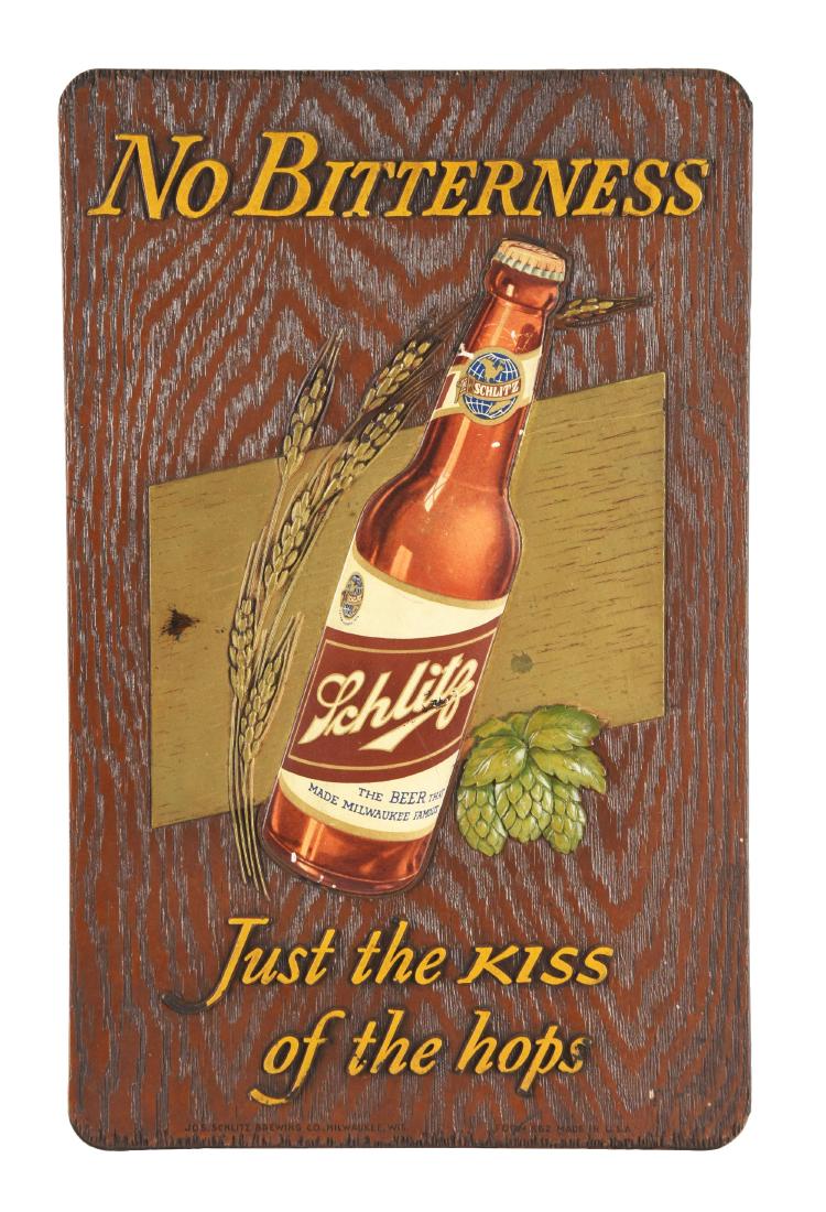 Schlitz Beer Composition Advertising Sign. (1 of 2)